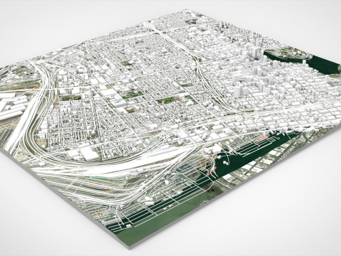 Cityscape Oakland California United States Modèle 3D