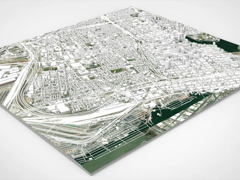 都市景観オークランド カリフォルニア州アメリカ合衆国 3Dモデル