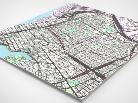 Cityscape Oakland California United States Modèle 3D