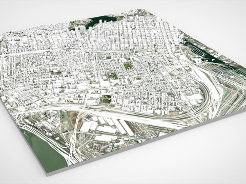 Cityscape Oakland California United States Modèle 3D
