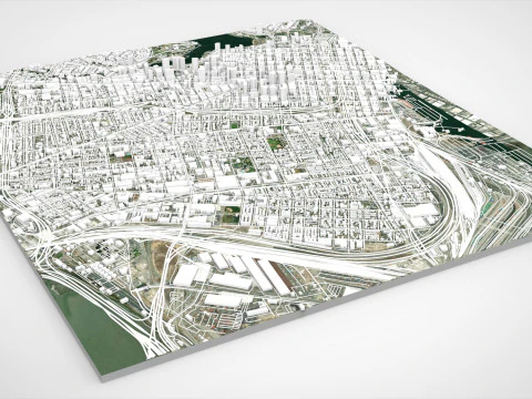 都市景観オークランド カリフォルニア州アメリカ合衆国 3Dモデル