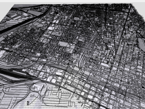 Cityscape Oakland California United States Modèle 3D
