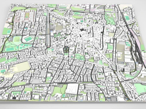 Pejzaż miejski Pistoia Toskania Włochy Model 3D