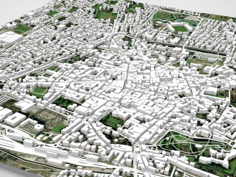 Cityscape Pistoia Tuscany Italy 3D Модель