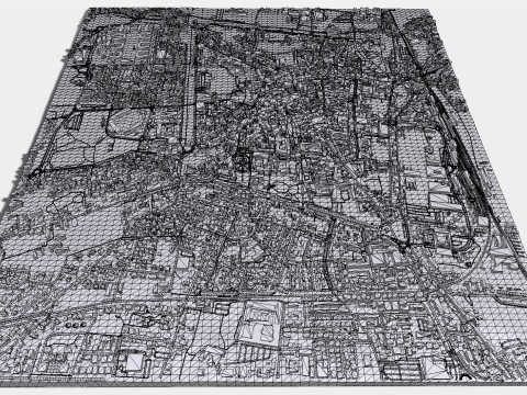 Cityscape Pistoia Tuscany Italy 3D Модель