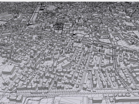 Cityscape Pistoia Tuscany Italy 3D Модель