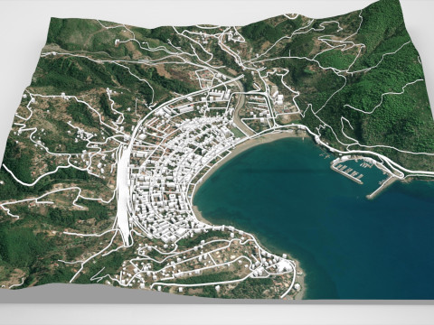 Cityscape Sapri Italy 3D 모델