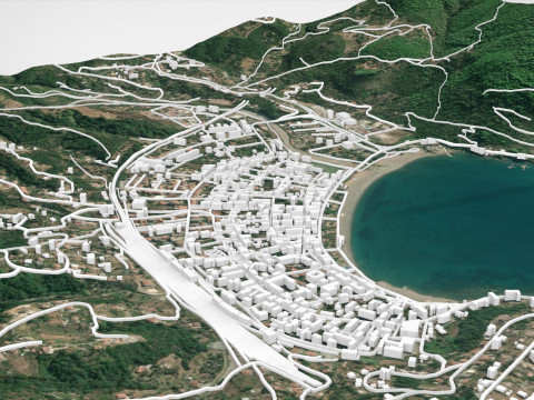 Cityscape Sapri Italy 3D Model