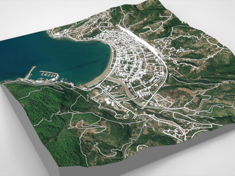 Cityscape Sapri Italy 3D Model