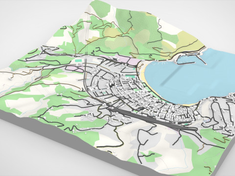 Cityscape Sapri Italy 3D Model