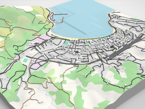 Cityscape Sapri Italy 3D Model