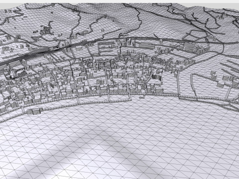 Cityscape Sapri Italy 3D Model