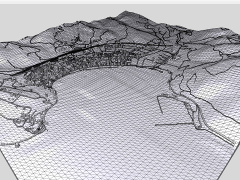 Cityscape Sapri Italy 3D Model