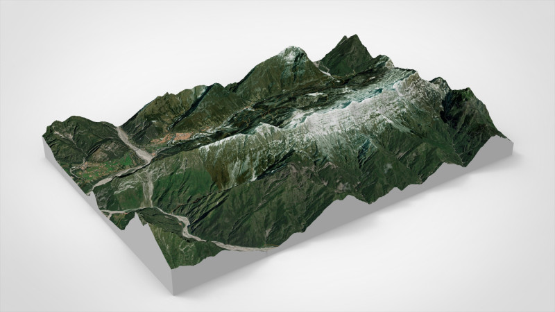 Mountain landscape Monte Colon Province of Pordenone Italy 3D Model .c4d .max .obj .3ds .fbx .stl .blend
