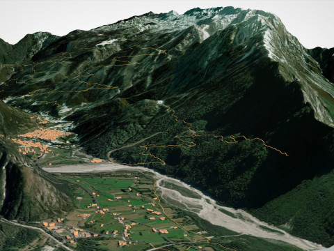 Mountain landscape Monte Colon Province of Pordenone Italy 3D Model