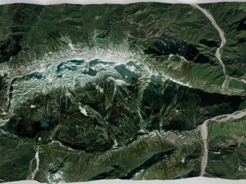 Mountain landscape Monte Colon Province of Pordenone Italy 3D Model