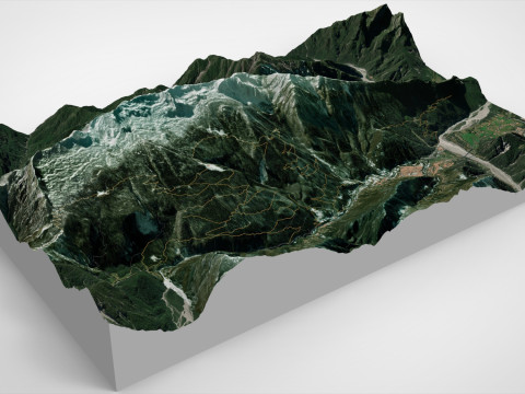 Mountain landscape Monte Colon Province of Pordenone Italy 3D Model