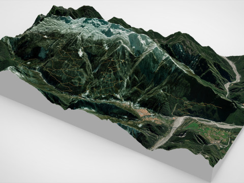 Mountain landscape Monte Colon Province of Pordenone Italy 3D Model