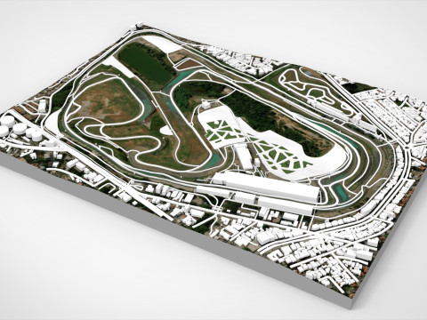 Autodromo Interlago Sao Paulo Brazil 3D Model