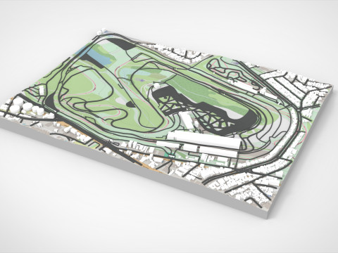 Autodromo Interlago Sao Paulo Brazil 3D Model