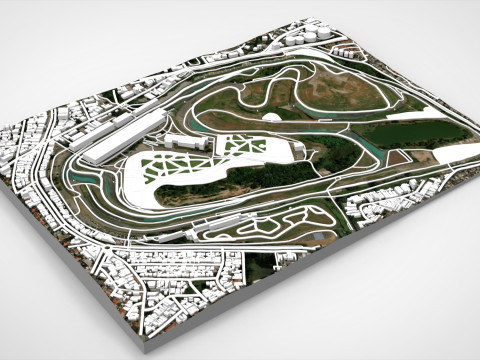 Autodromo Interlago Sao Paulo Brazil 3D Model
