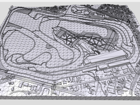Autodromo Interlago Sao Paulo Brazil 3D Model