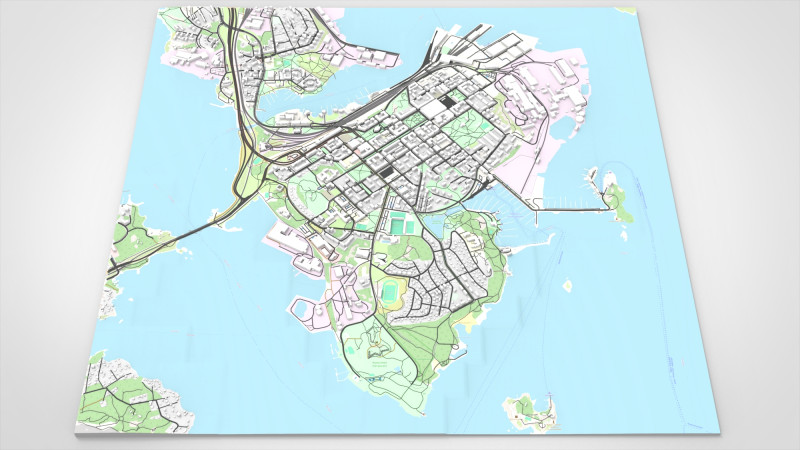 Cityscape Kotka Finland Modelo 3D .c4d .max .obj .3ds .fbx .stl .blend