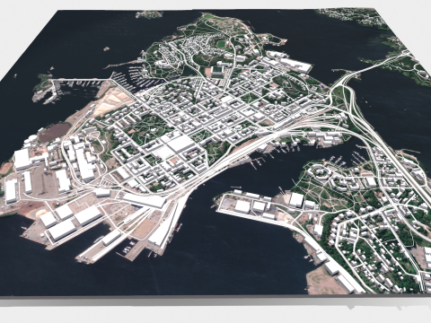Cityscape Kotka Finland Modelo 3D