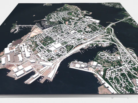 Cityscape Kotka Finland 3D Model