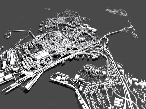Cityscape Kotka Finland 3D Model