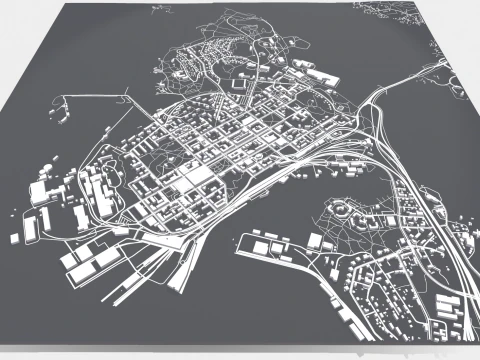 Cityscape Kotka Finland 3D Model