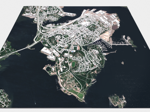 Cityscape Kotka Finland Modelo 3D