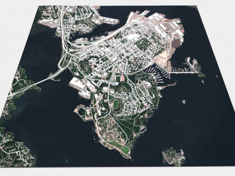 Cityscape Kotka Finland 3D Model