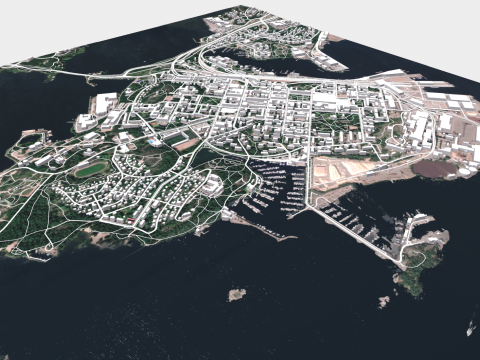 Cityscape Kotka Finland Modelo 3D