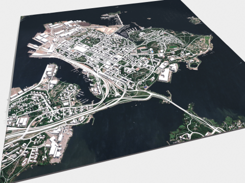 Cityscape Kotka Finland Modelo 3D
