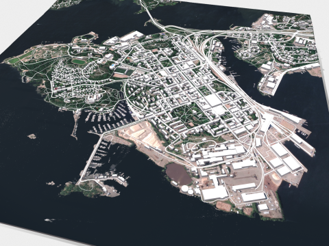Cityscape Kotka Finland Modelo 3D