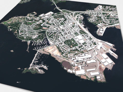 Cityscape Kotka Finland 3D Model