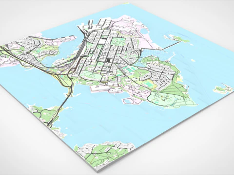 Cityscape Kotka Finland 3D Model