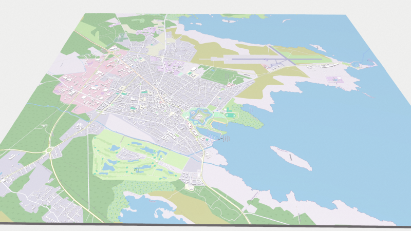 Cityscape Kuressaare Estonia 3D Модель .c4d .max .obj .3ds .fbx .stl .blend