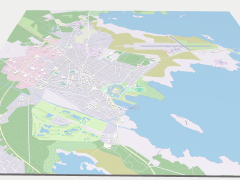 Cityscape Kuressaare Estonia 3D Model