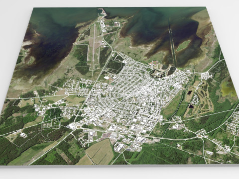 Cityscape Kuressaare Estonia 3D Модель