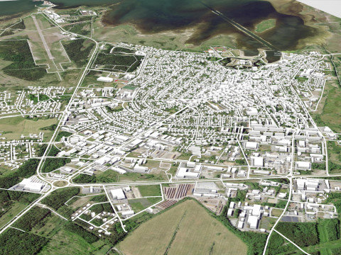 Cityscape Kuressaare Estonia 3D Модель