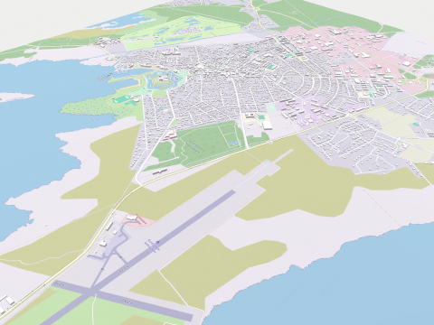 Cityscape Kuressaare Estonia 3D Модель