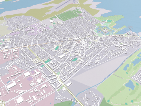 Cityscape Kuressaare Estonia 3D Модель