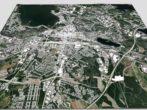 Cityscape Lahti Finland 3D Model