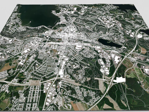 Cityscape Lahti Finland 3D Model
