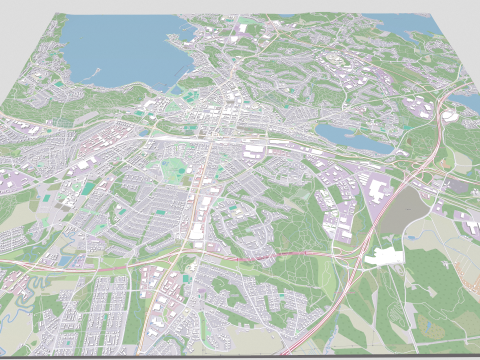 Cityscape Lahti Finland 3D Model