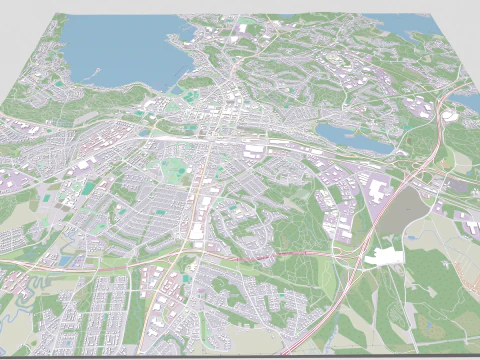 Cityscape Lahti Finland 3D Model