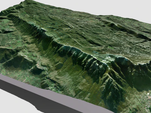 Paesaggio montano Panormo Italia Modello 3D