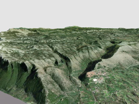 Mountain landscape Panormo Italy 3D Model